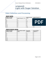 Polarizing Light with Sugar Solution Data Analysis