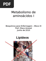 Metabolismo de Aminoácidos - Aula 1