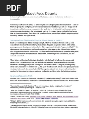 The Truth about Food Deserts: Refocusing Priorities in Addressing Healthy Food Access in Historically Underserved Communities