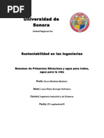 Resumes de Primavera Silenciosa y Agua Para Todos, Agua Para La Vida
