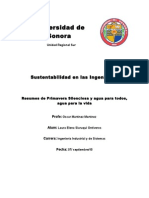 Resumes de Primavera Silenciosa y Agua para Todos, Agua para La Vida