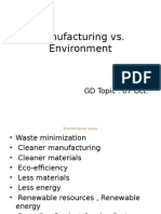 Manufacturing Vs Environment