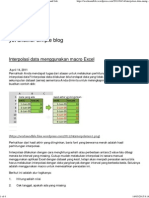 Interpolasi Data Menggunakan Macro Excel - Work and Life