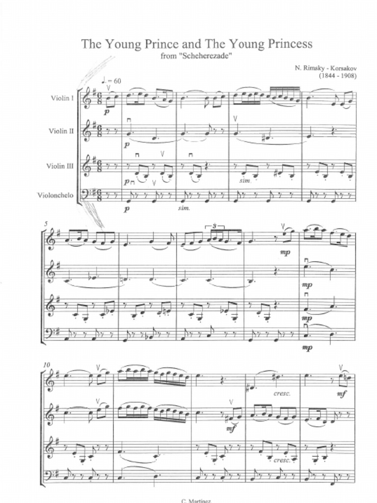 The young Prince and The young Princess. Rimsky Korsakov.pdf