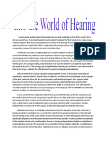 Into The World of Hearing