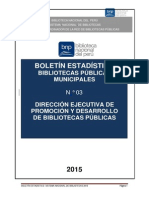 Boletin Estadistico 2010-2014 Bibliotecas Públicas Municipales - BNP