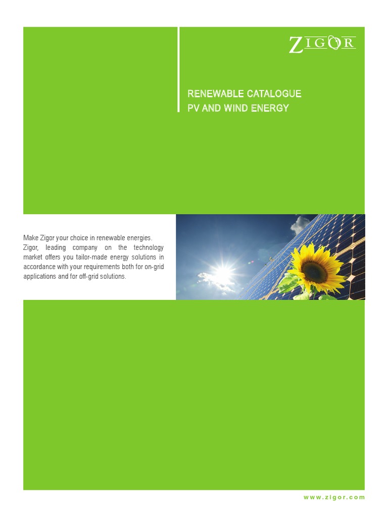 Zigor Renewable Energy Solutions Catalog | PDF | Power Inverter ...