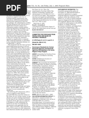 Proposed Rule: Javits-Wagner-O&rsquo;Day Program: Nonprofit agencies and central nonprofit agencies; governance standards