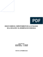 Ensayo de La Inflacion y Desempleo