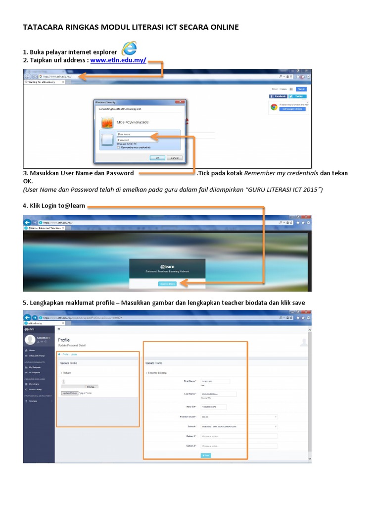 TATACARA RINGKAS MODUL LITERASI ICT SECARA ONLINE.pdf