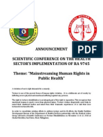 Scientific Conference On The Health Sector's Implementation of Ra 9745
