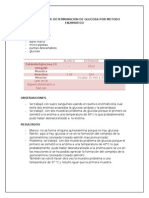 Determinación de La Glucosa Por Método Enzimatico