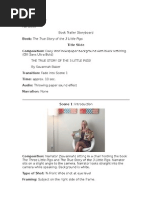 Book Trailer Storyboard