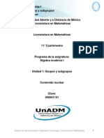 Unidad 1. Grupos y Subgrupos PDF