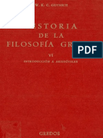 VI Historia de La Filosofia Griega VI W K C Guthrie