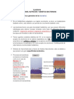 Metabolismo, Nutrición y Genética Bacteriana