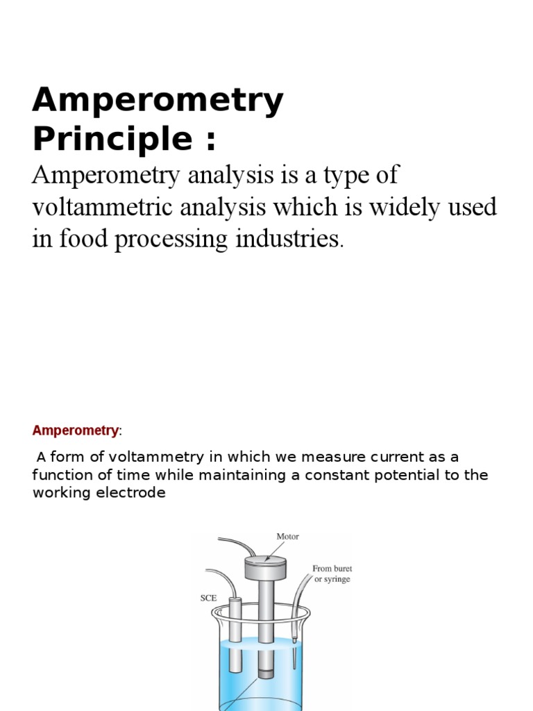 Amperometry Titration Applied And Interdisciplinary Physics