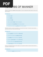 Adverbs of Manner