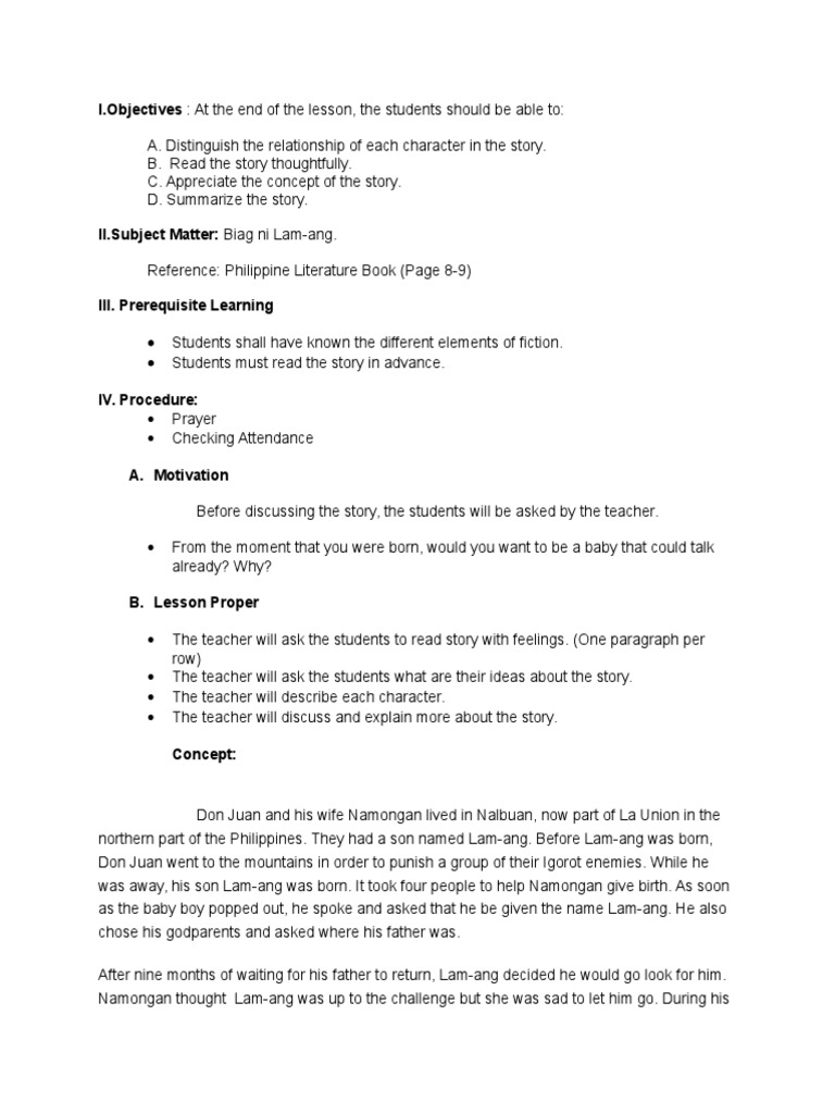 Lesson Plan Lesson Plan Fiction & Literature