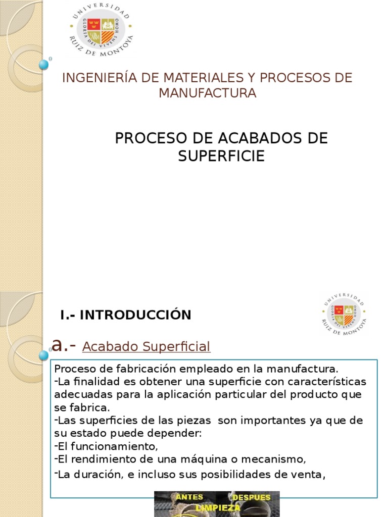Procesos de Acabados de Superficies | Abrasivo | Revestimiento