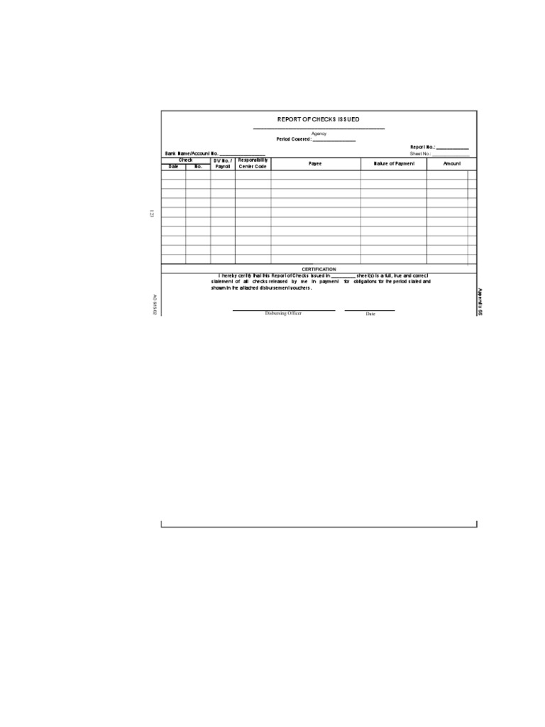 Instructions On Reports of Checks Issued (RCI) Form PDF