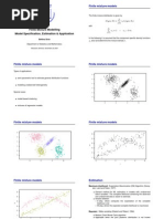 Finite Mixture Modelling Model Specification, Estimation & Application