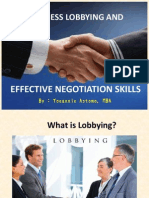 Business Lobbying and Effective Negotiation Skills BPR Artha Sari Sentosa