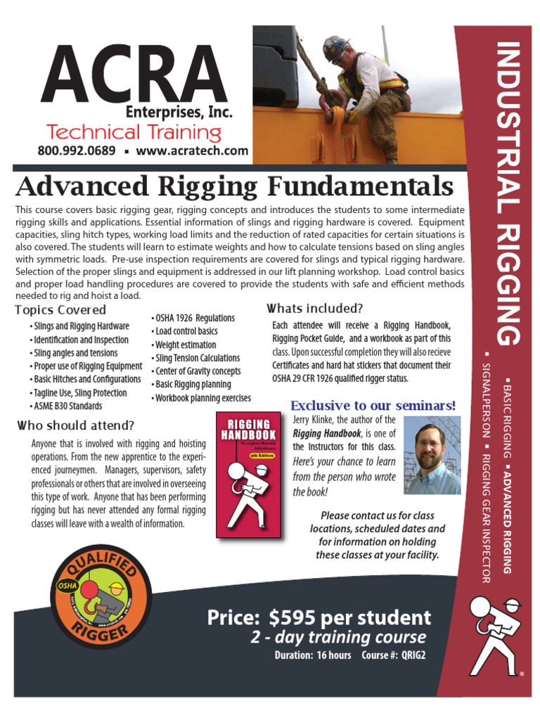Advanced Rigging Fundamentals Course | PDF | Career & Growth ...