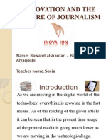 Innovation and The Future of Journalism 1