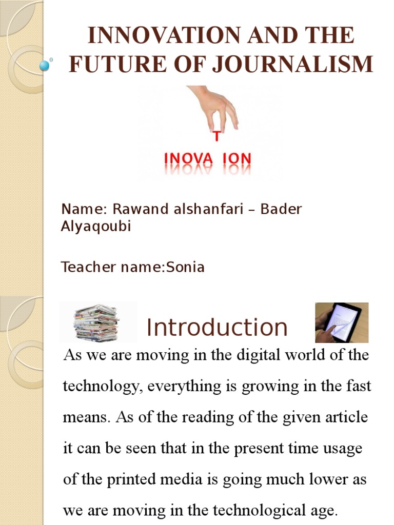 Social Media's Impact on Journalism | PDF | Journalism | Newspapers