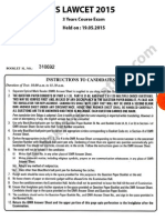 TS LAWCET 2015 (3 Years LLB) Question Paper & Key Download