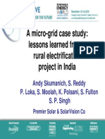 A Micro-Grid Case Study: Lessons Learned From A Rural Electrification Project in India