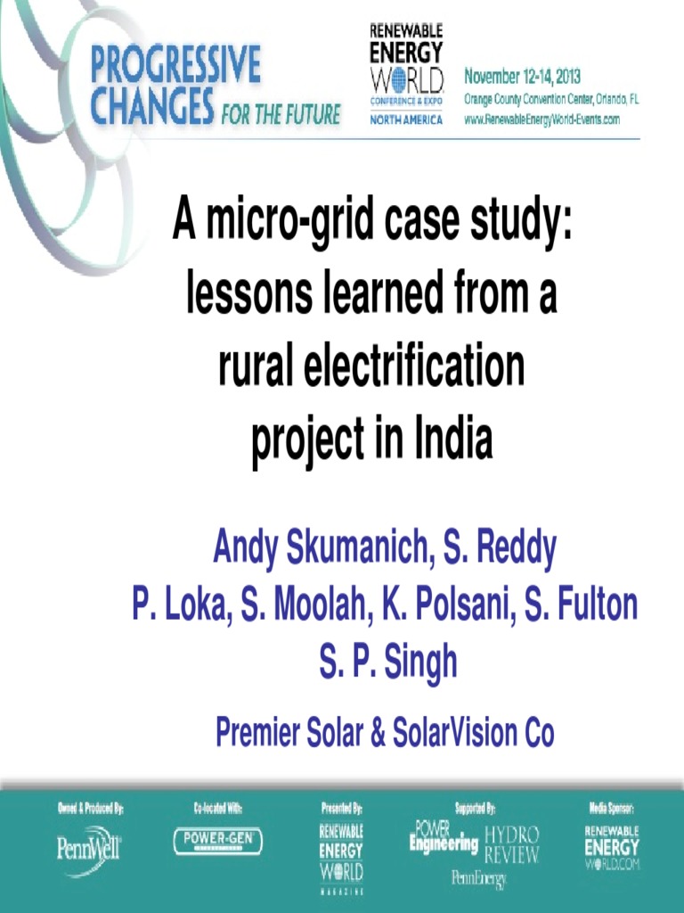 A Micro-Grid Case Study: Lessons Learned From A Rural Electrification ...