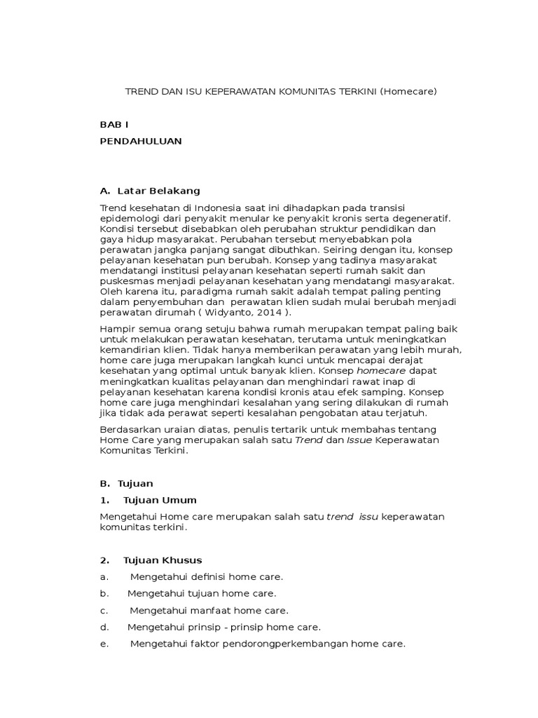 Trend Dan Isu Keperawatan Komunitas Terkini