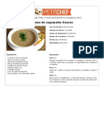 Receita Creme de Cogumelos Frescos - Petitchef PDF