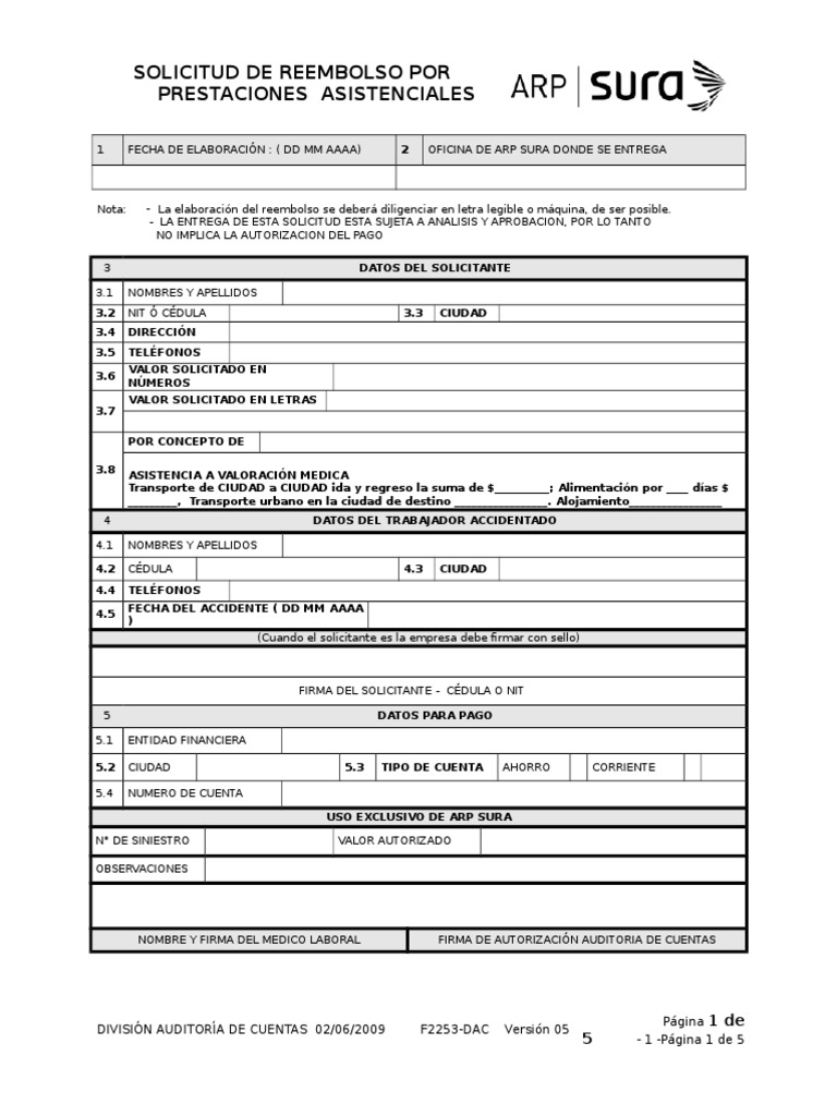 Solicitud de Reembolso