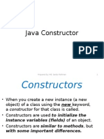 Java Constructor: 1 Prepared By: Md. Saidur Rahman