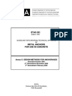 Etag 001 Annex C - Design Methods For Anchorages