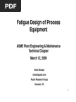 Fatigue Design of Process Equipment