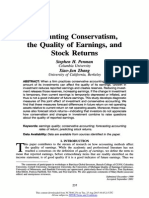 Accounting Conservatism, The Quality of Earnings, and Stock Returns