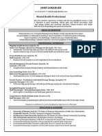 Licensed Counselor Psychotherapist LPC in Raleigh Durham NC Resume John Loranger