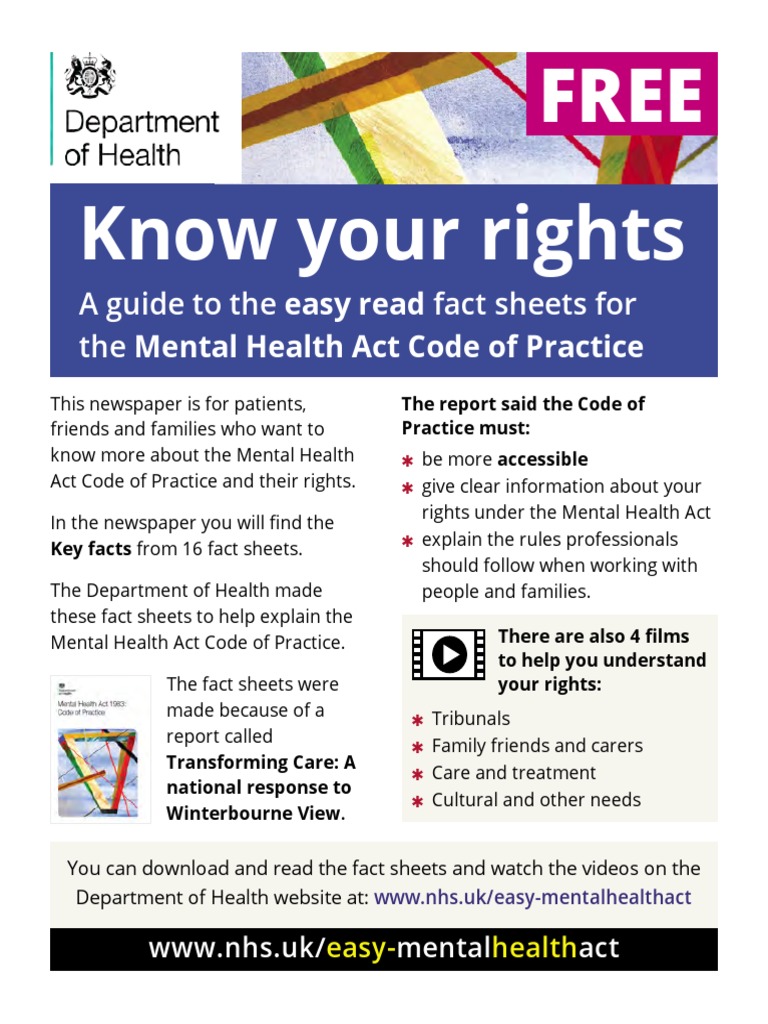 Know Your Rights | PDF | Legal Guardian | Mental Health