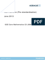 C3 June 2013 - Withdrawn Paper Mark Scheme