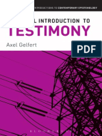 A Critical Introduction To Testimony