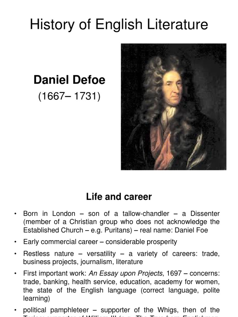 Daniel Defoe Pdf – Daniel Defoe Biography – VBGP