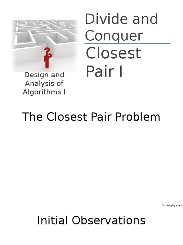 Closest Pair Algorithm Analysis | PDF