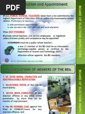 General Instructions (BEI)