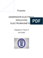 Generador Eléctrico-Inducción Electromagnética