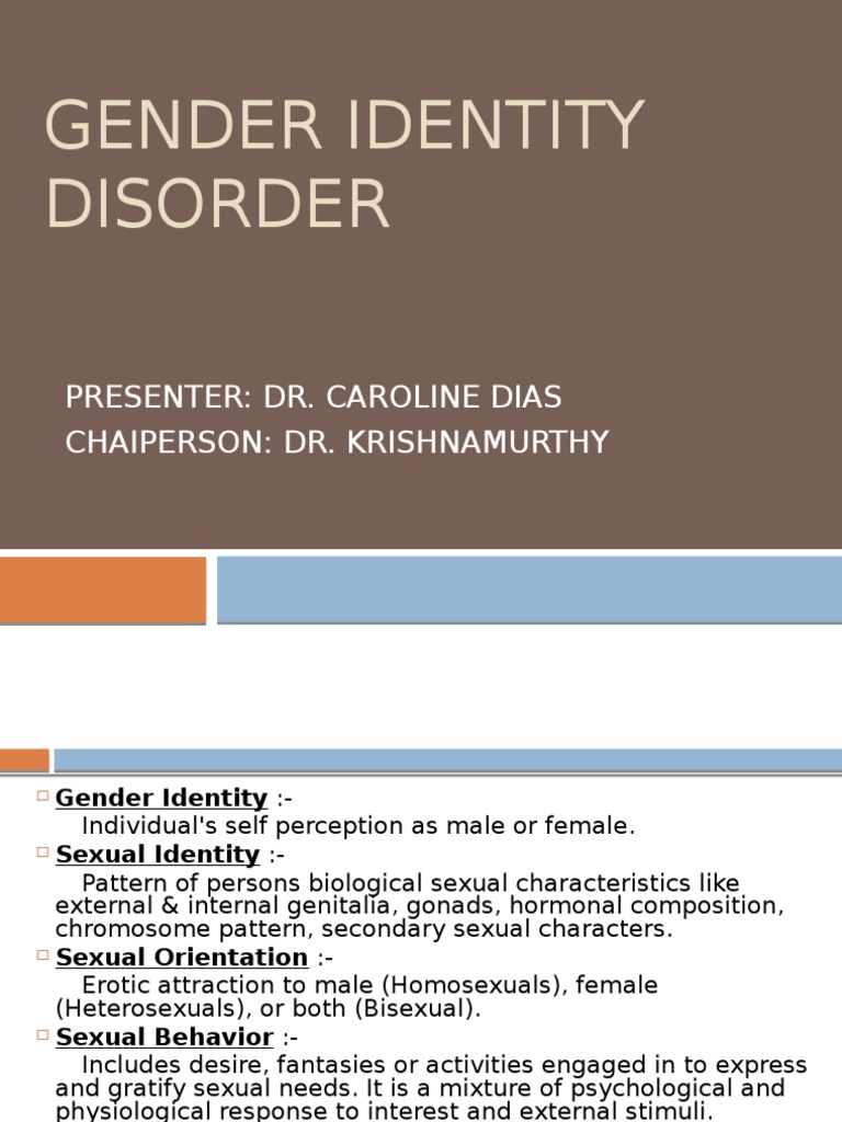 Gender Identity Disorder - Gender Identity - Transsexual