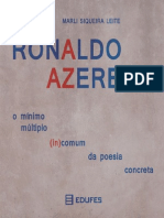 Livro Edufes Ronaldo Azeredo o Mínimo Múltiplo Incomum Da Poesia Concreta